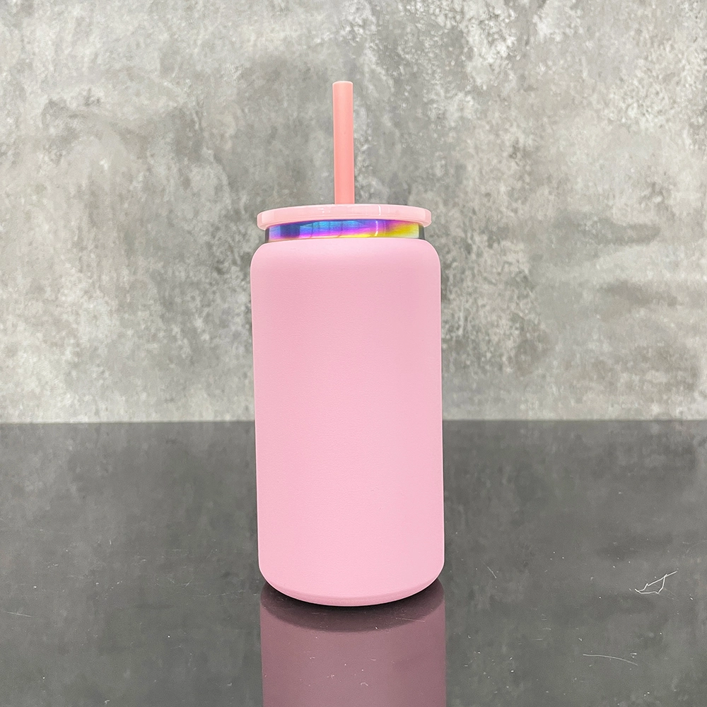 25pcs US Warehouse 16oz Double Walled Vacuum Insulated Stainless Steel Tumbler Rainbow Plated Powder Coated Can for Lasering