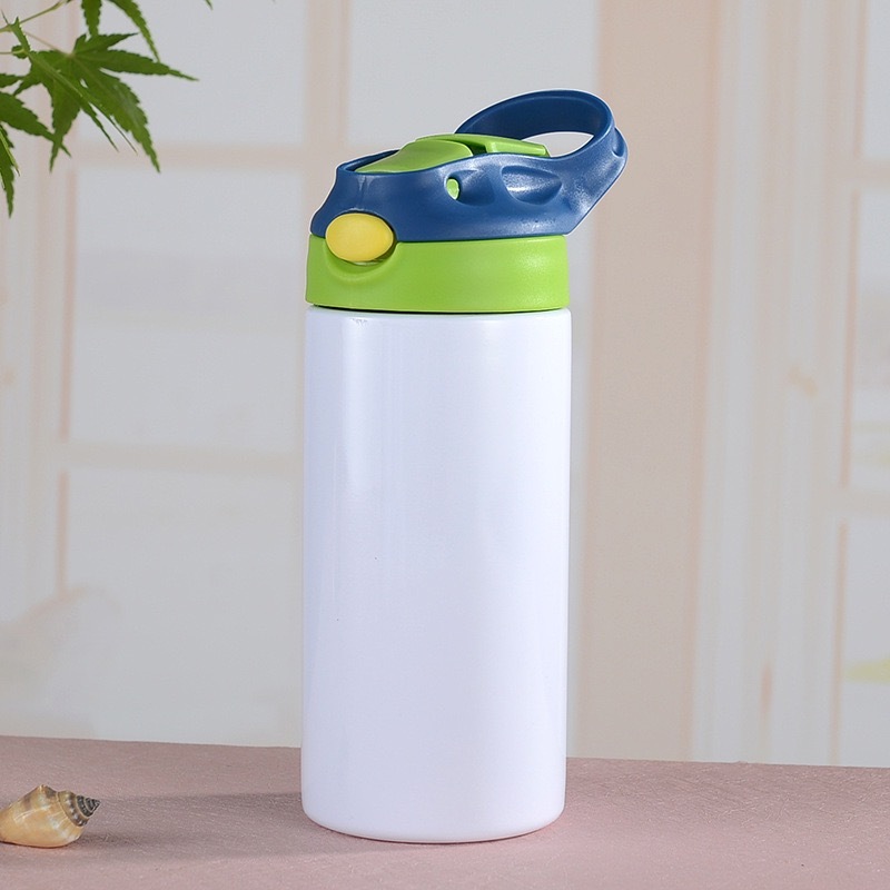 30pcs 12oz Sublimation Kids Bottle with Color Lid