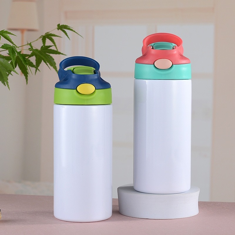 30pcs 12oz Sublimation Kids Bottle with Color Lid