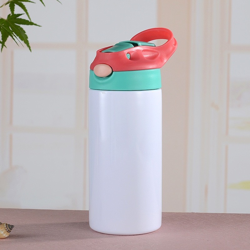 30pcs 12oz Sublimation Kids Bottle with Color Lid