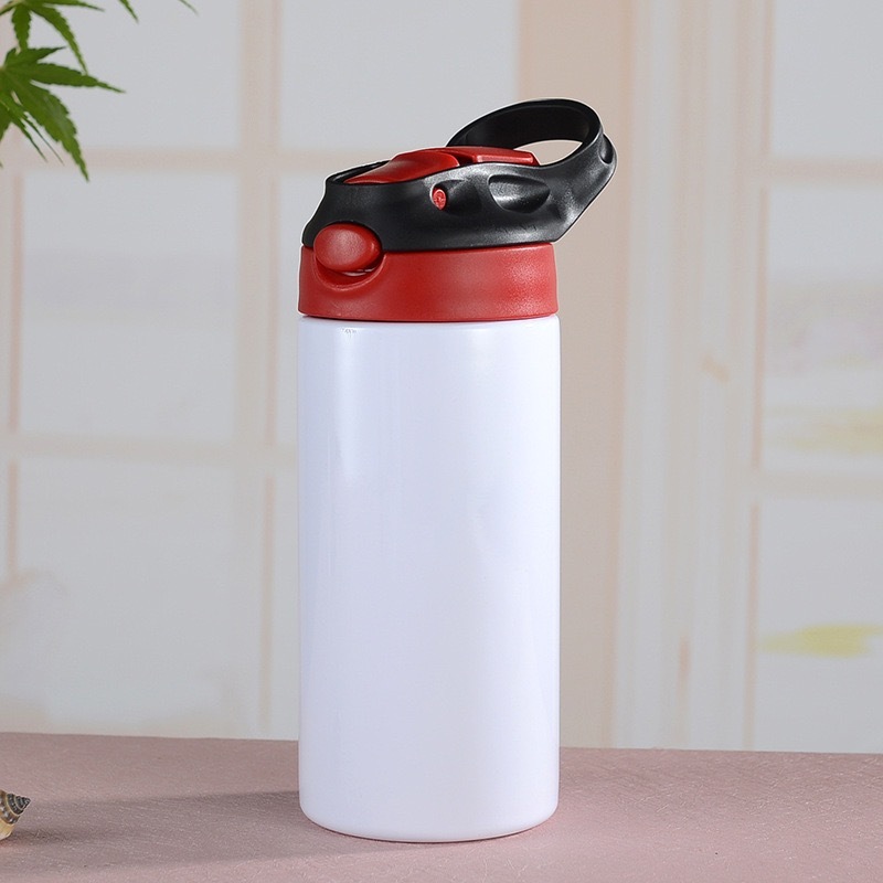 30pcs 12oz Sublimation Kids Bottle with Color Lid