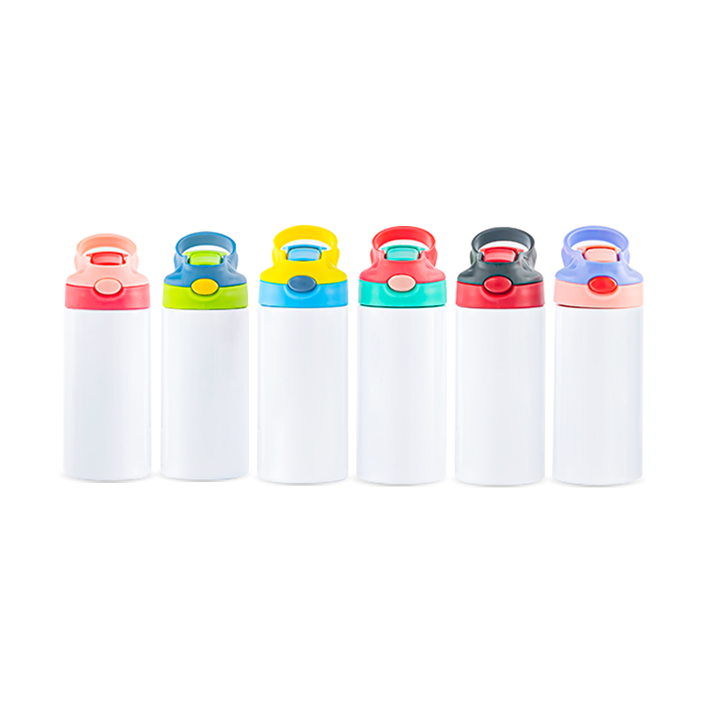 30pcs 12oz Sublimation Kids Bottle with Color Lid