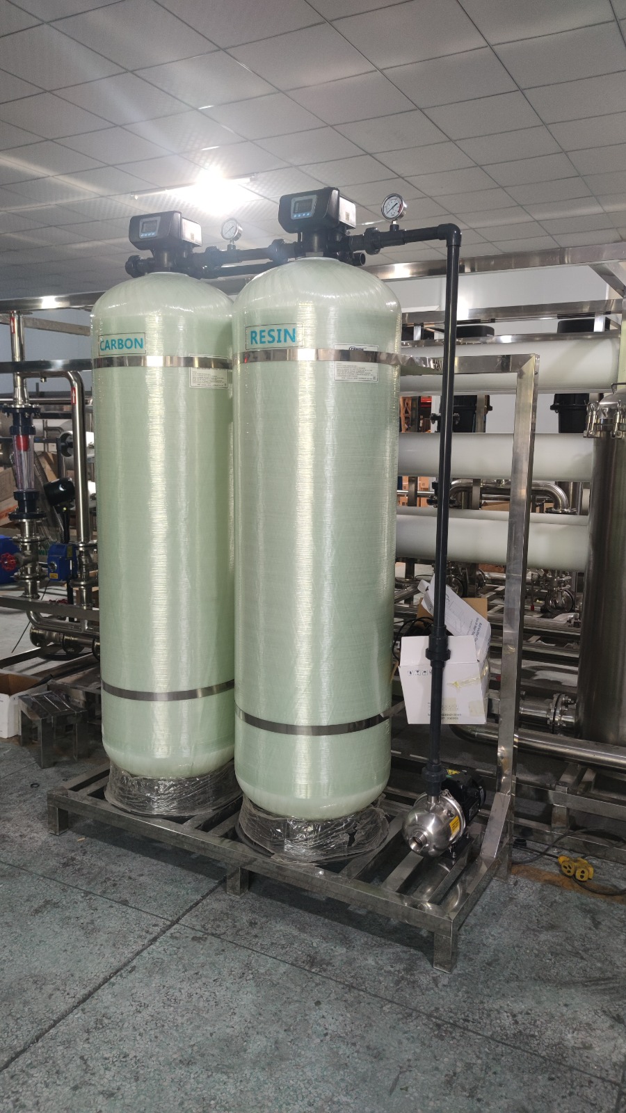 Stainless Steel Pure Water Machine UV sterilizer reverse osmosis systems 2000lph water treatment machinery