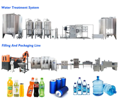 Automatic 3 in 1 automatic water PET bottle filling capping machines or bottling plant machine equipment production line