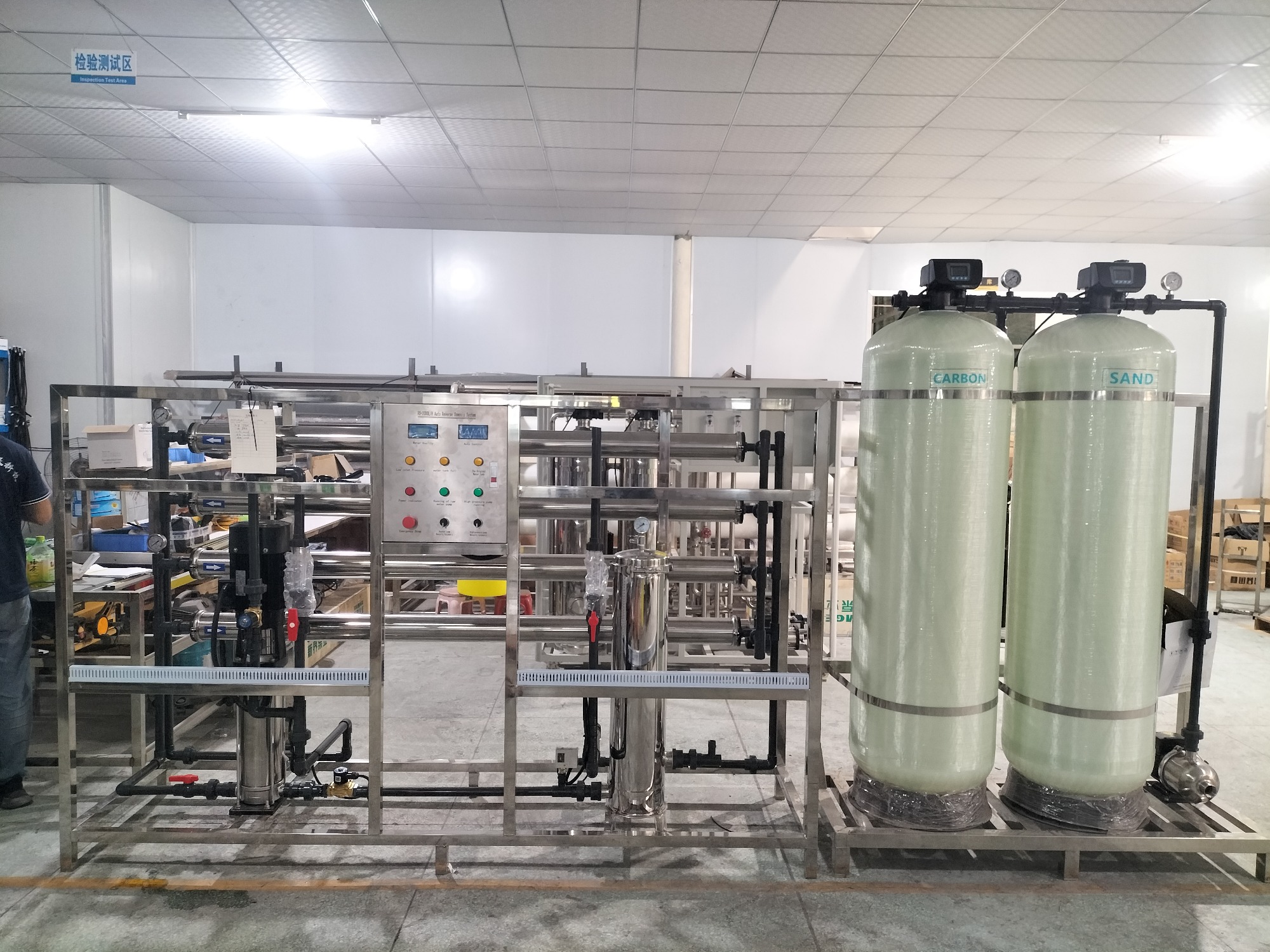 Stainless Steel Pure Water Machine UV sterilizer reverse osmosis systems 2000lph water treatment machinery