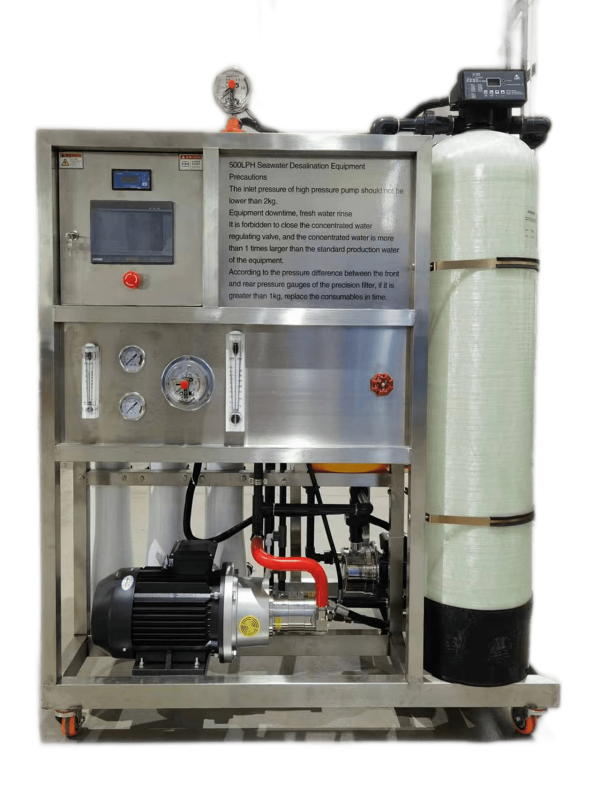 500 LPH Seawater Desalination Reverse Osmosis System