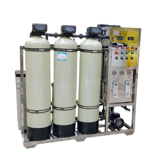 FRP Reverse Osmosis Filtration Systems 500l Ro Mineral Pure Water Desalination Filter Machine With Sand Filter