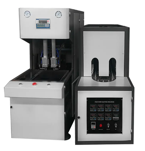 Máquina de moldeo por soplado de botellas PET semiautomática 800-1000bph para 200 ml a 2 L