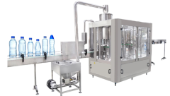 2000-3000BPH A a Z Planta de agua completamente automatizada 3 en 1 8-8-3 Línea de producción de llenado de agua mineral