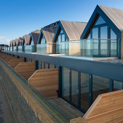 Tinted glass balustrade Outdoor aluminum u channel glass balustrade