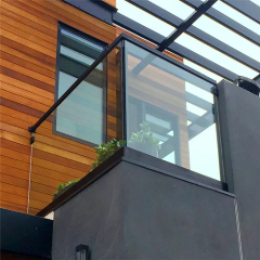 Tinted glass balustrade Outdoor aluminum u channel glass balustrade