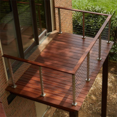 Outdoor Deck Wire Railing Kits Tensioning Stainless Steel Cable Balustrade System For Sale