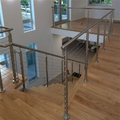 Stainless steel round cable wire railing for indoor and outdoor
