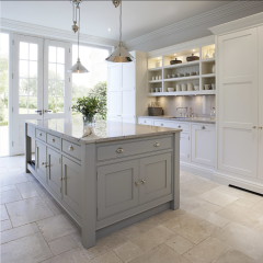 Customized Size 2 color Shaker Door Solid Wood Modular Kitchen Cabinets