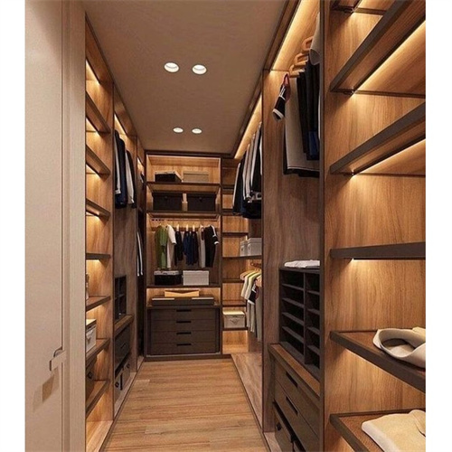 Custom bedroom led light walk-in wardrobe closets modern bedroom walk-in closet set