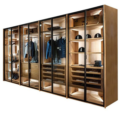 Modern I shape bedroom wardrobe furniture designs cupboard clothes almari