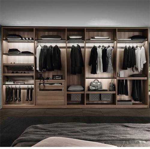 Custom bedroom led light walk-in wardrobe closets modern bedroom walk-in closet set