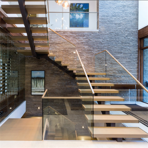 Luxury villas staircase modern floating staircase indoor