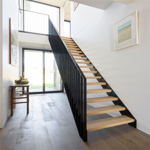 Apartment steel wood stairs price open tread staircase design