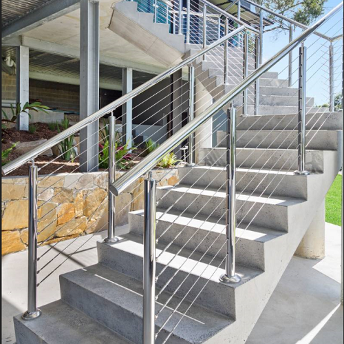 Outdoor deck cable railing stainless steel cable wire rope railing