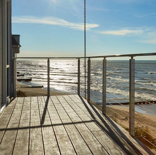 Exterior deck cable railing stainless steel cable railing for sale