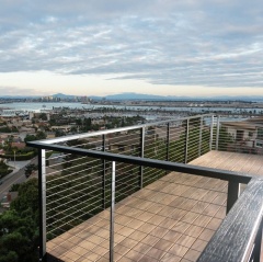 Outdoor balcony wire rope railing hardware