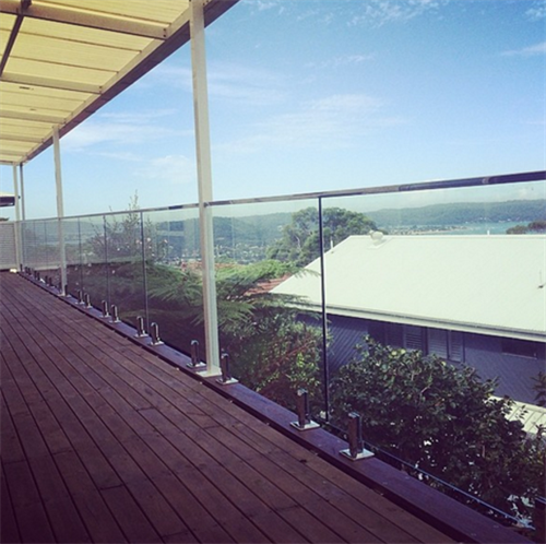 Balcony railing designs stainless steel glass balustrade glass fence spigot