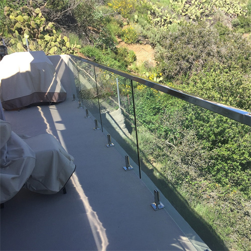 Balcony railing designs stainless steel glass balustrade glass fence spigot