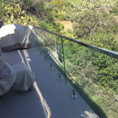 Balcony railing designs stainless steel glass balustrade glass fence spigot