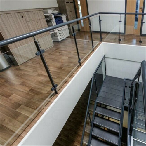 Modern glass railing stair glass railing indoor glass balustrade