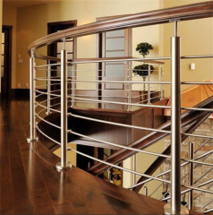 Curved stainless steel railing rod bar railing for indoor