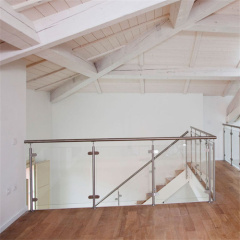 Modern glass railing stair glass railing indoor glass balustrade