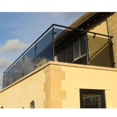 Black hardware glass railing glass baluster glass railing post