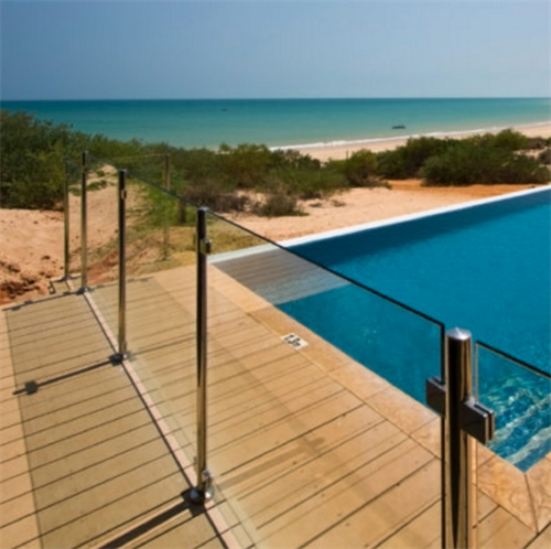 Post glass railing glass pool fence topless glass railing