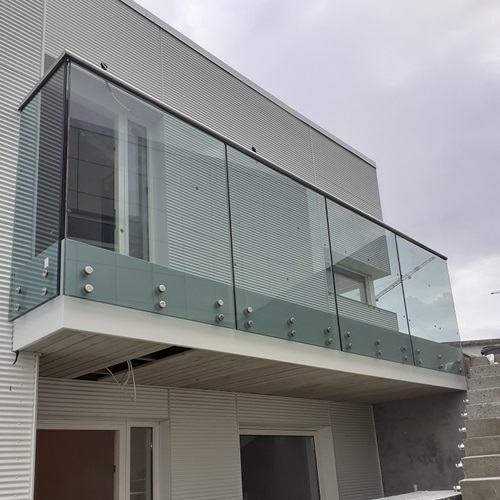 Standoff glass railing balcony railing side mounted glass balustrade