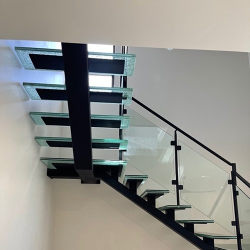 USA  glass stairs project