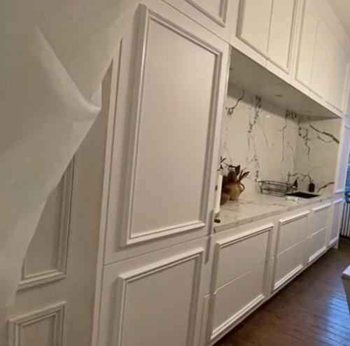 France solid wood kitchen cabinets project