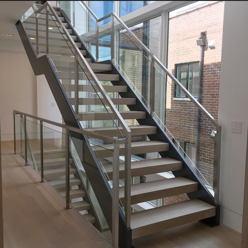 Decorative metal staircase stair parts office staircase design