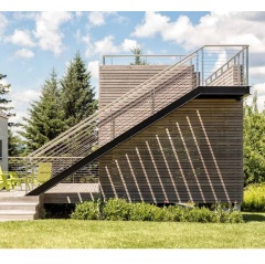 Outdoor modern residential steel stairs