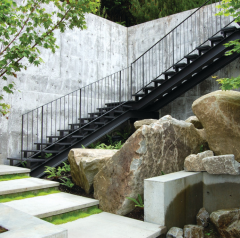 Exterior steel staircase L shape stairs price