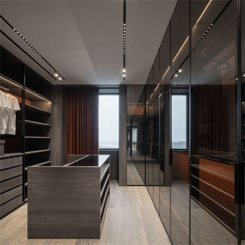 Modern Luxury Storage Wardrobe Designs Custom Melamine Bedroom Furniture Wooden Walk In Wardrobe Closet with Island