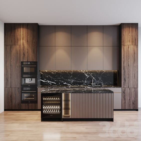 Kitchen Furniture Design Wood Veneer Kitchen Cabinet