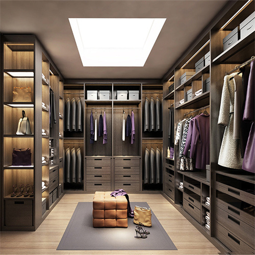 High End Bedroom Closet Furniture Wood Clothes Closet