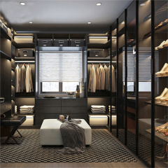 High End Bedroom Closet Furniture Wood Clothes Closet
