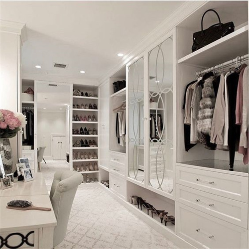 Luxury master walk in closet white walk-in closet