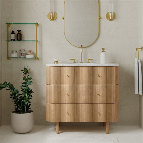 Wood bathroom cabinets round bathroom vanity design