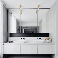 Modern Wood Bathroom Vanities Double Sink Waterproof Bathroom Cabinet