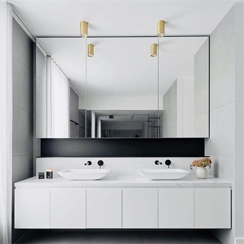Modern Wood Bathroom Vanities Double Sink Waterproof Bathroom Cabinet