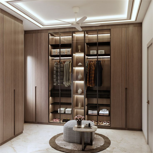 Professional Wardrobes Bedroom Closet Modern Design Wardrobes With Glass doors And LED Light