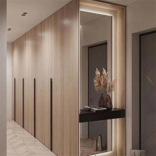 Customized wardrobe storage cabinet closet bedroom furniture with mirror design